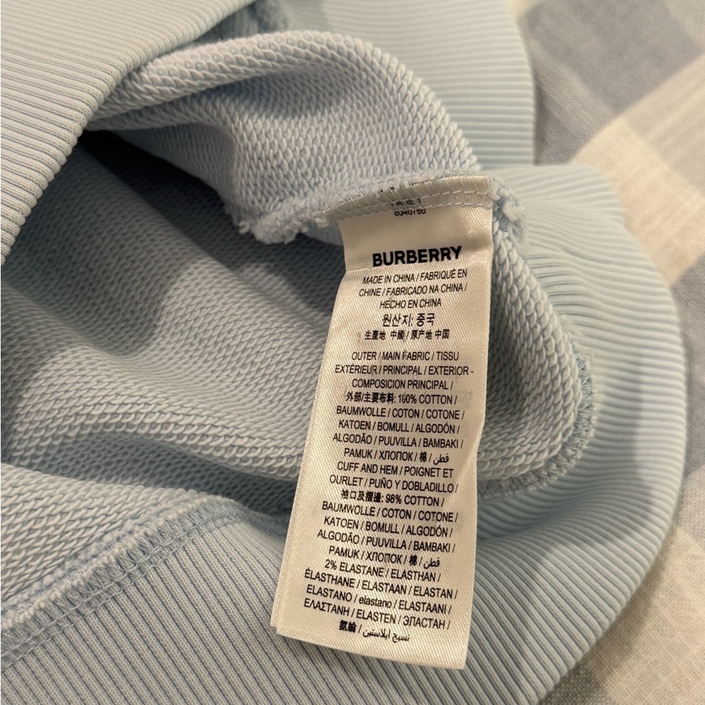 Burberry Light Blue Graphic Hoodie - Picture 14 of 14